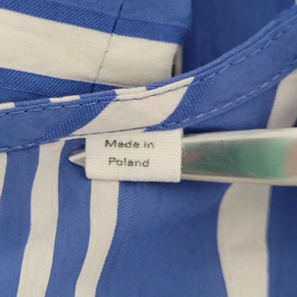 Chinti & Parker Striped Wrap Dress Womens Size 4 Blue/White Tie Waist - Picture 6 of 8